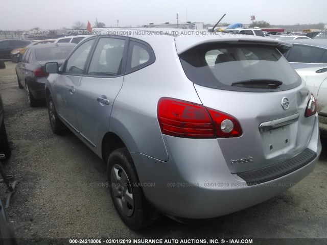 JN8AS5MT3DW038989 - 2013 NISSAN ROGUE S/SV SILVER photo 3