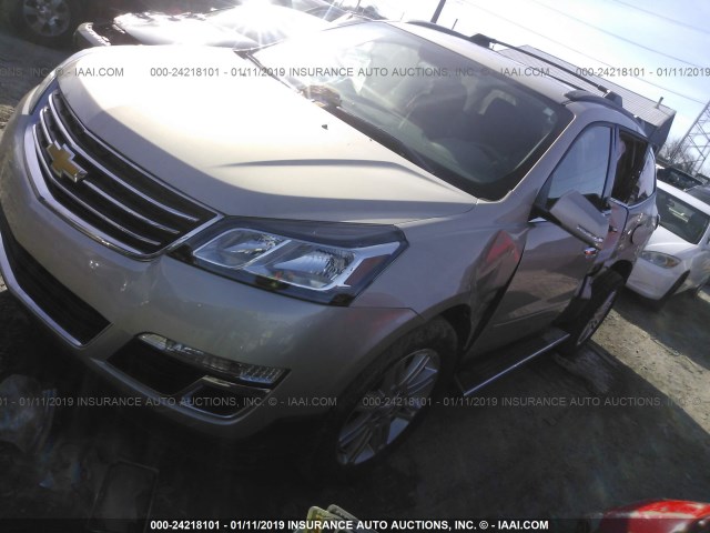 1GNKRGKD7FJ383789 - 2015 CHEVROLET TRAVERSE LT TAN photo 2