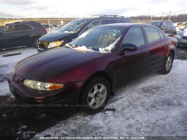 1G3NK52T01C255378 - 2001 OLDSMOBILE ALERO GX RED photo 2