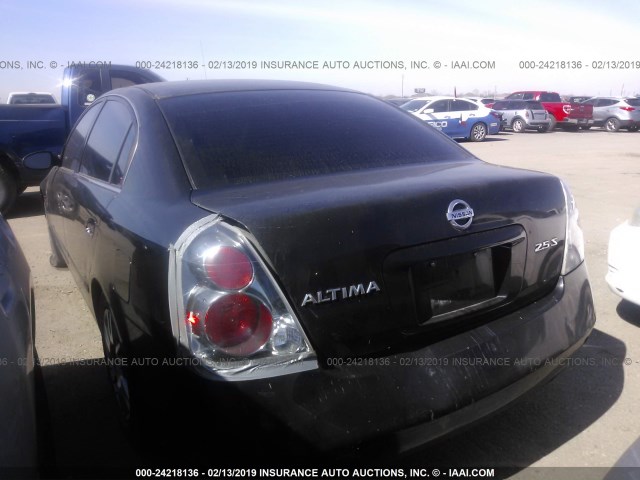 1N4AL11D96C191269 - 2006 NISSAN ALTIMA S/SL BLACK photo 3