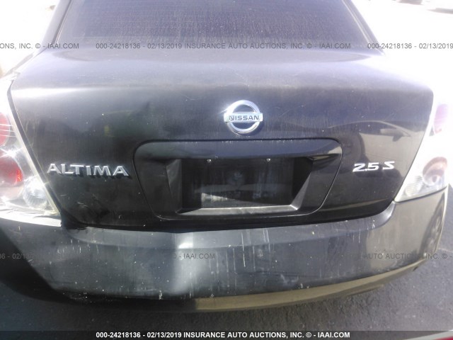 1N4AL11D96C191269 - 2006 NISSAN ALTIMA S/SL BLACK photo 6