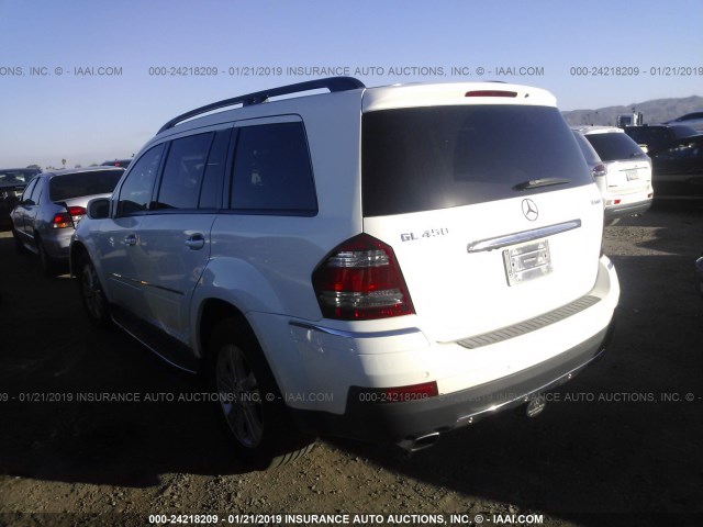 4JGBF71E37A265666 - 2007 MERCEDES-BENZ GL 450 4MATIC WHITE photo 3