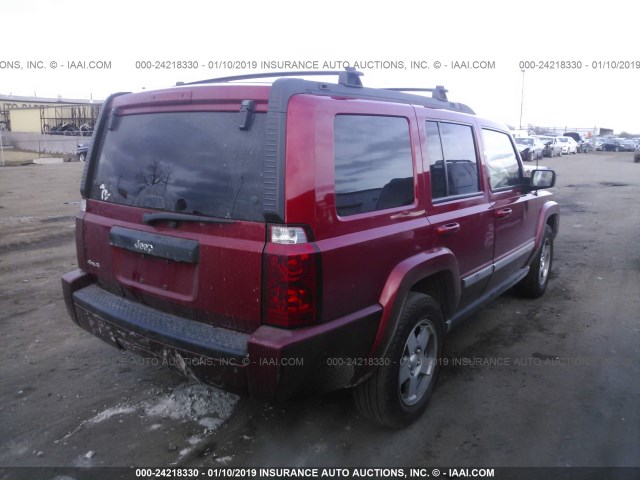 1J4RG4GK3AC148574 - 2010 JEEP COMMANDER SPORT RED photo 4