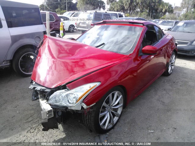 JNKCV66E09M723775 - 2009 INFINITI G37 SPORT RED photo 2