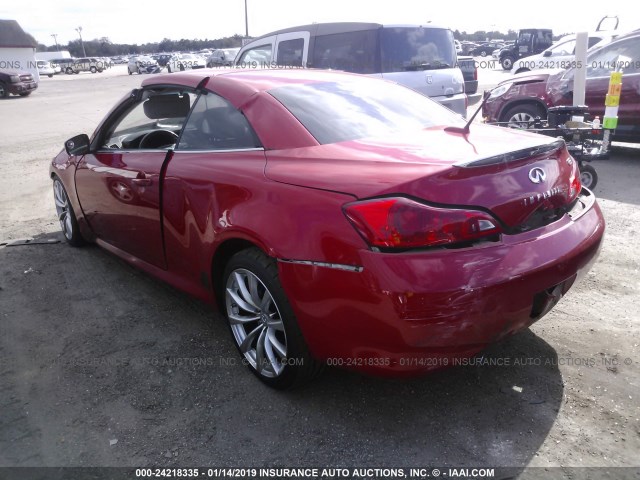 JNKCV66E09M723775 - 2009 INFINITI G37 SPORT RED photo 3