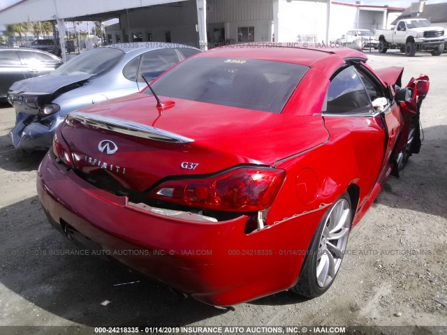 JNKCV66E09M723775 - 2009 INFINITI G37 SPORT RED photo 4