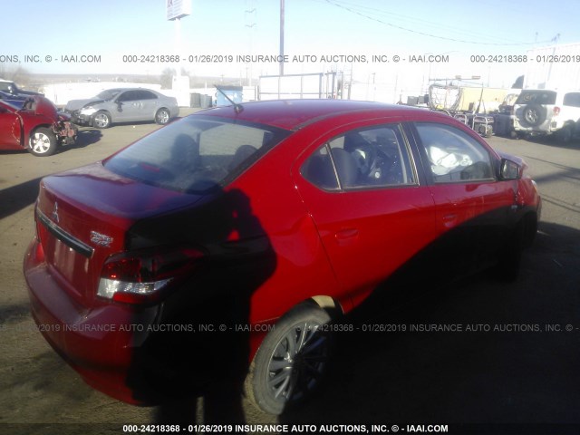 ML32F3FJ1JHF05627 - 2018 MITSUBISHI MIRAGE G4 ES Красный фото 4