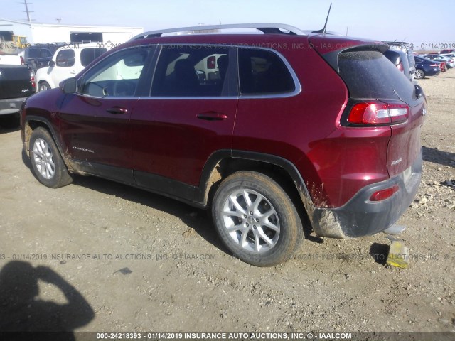 1C4PJMCB0GW322418 - 2016 JEEP CHEROKEE LATITUDE RED photo 3