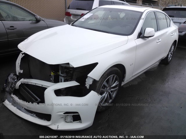 JN1CV7AP8HM642072 - 2017 INFINITI Q50 PREMIUM WHITE photo 2