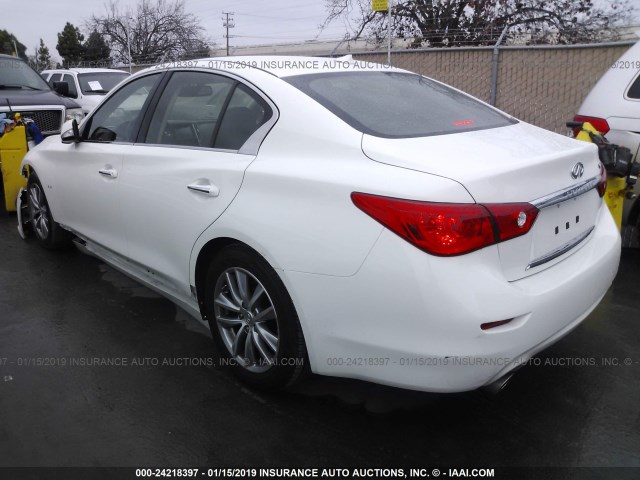 JN1CV7AP8HM642072 - 2017 INFINITI Q50 PREMIUM WHITE photo 3