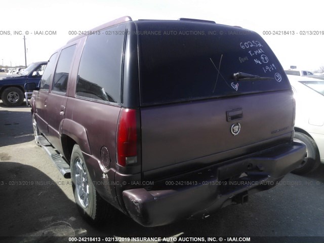 1GYEK13RXXR418324 - 1999 CADILLAC ESCALADE MAROON photo 3