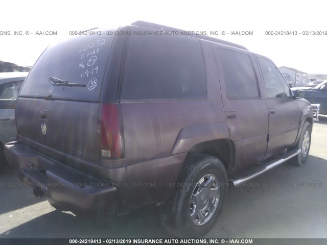 1GYEK13RXXR418324 - 1999 CADILLAC ESCALADE MAROON photo 4