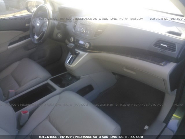 2HKRM4H79CH634435 - 2012 HONDA CR-V EXL GRAY photo 5