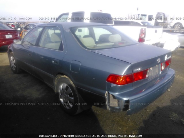 4T1BG22K31U851150 - 2001 TOYOTA CAMRY CE/LE/XLE BLUE photo 3