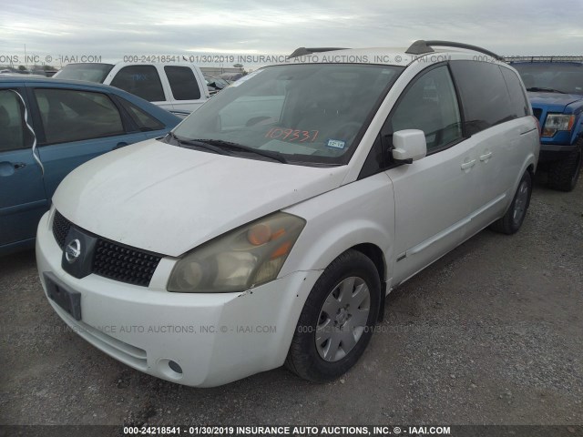 5N1BV28U26N109337 - 2006 NISSAN QUEST S/SE/SL WHITE photo 2