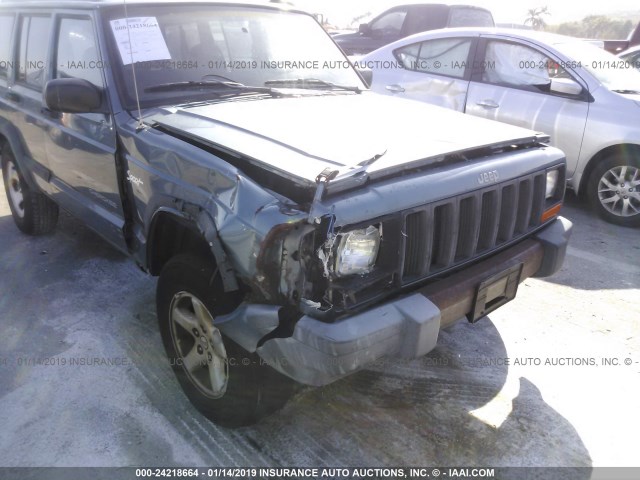 1J4FJ68S9WL227026 - 1998 JEEP CHEROKEE SPORT/CLASSIC Light Blue photo 6