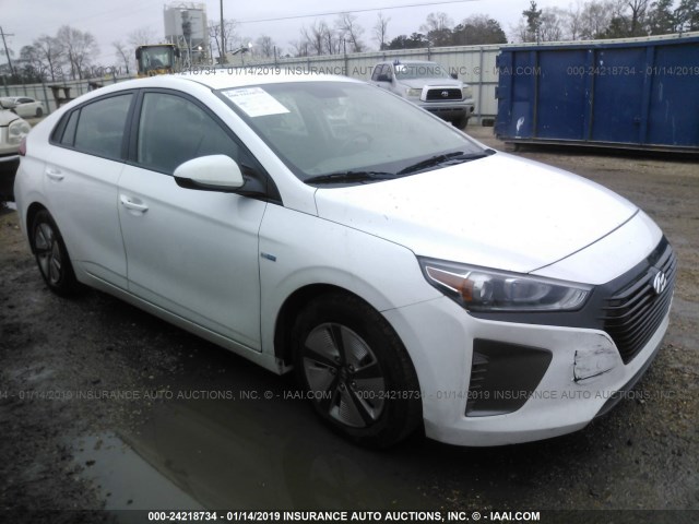 KMHC65LC2HU029109 - 2017 HYUNDAI IONIQ BLUE WHITE photo 1