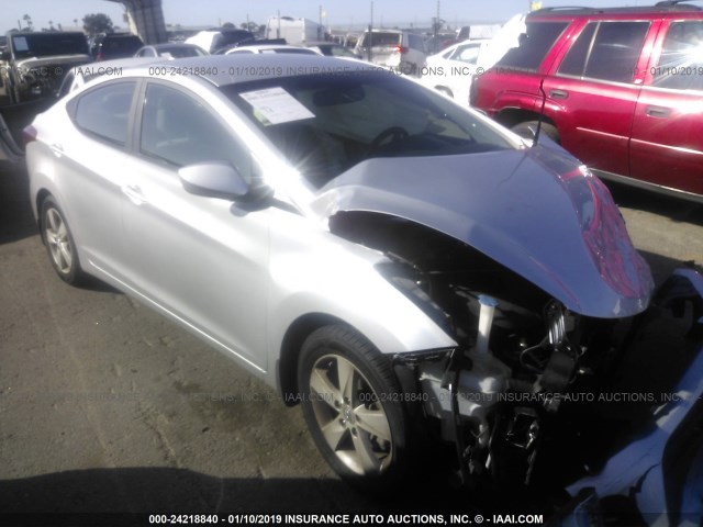 KMHDH4AE1DU637565 - 2013 HYUNDAI ELANTRA SILVER photo 1