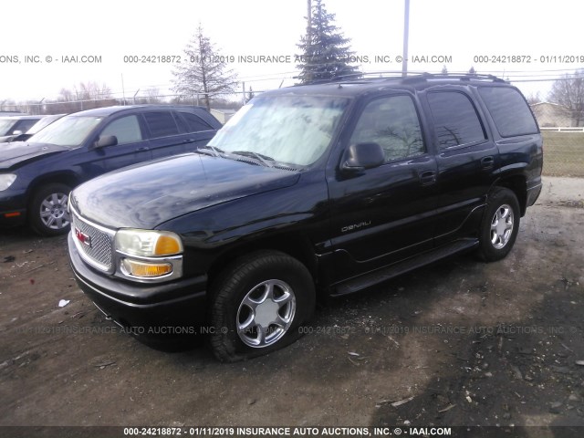 1GKEK63U62J142176 - 2002 GMC DENALI BLACK photo 2