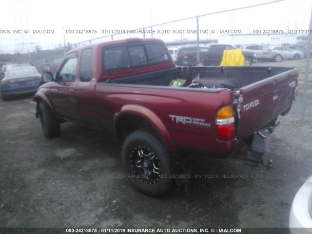 5TEWN72N51Z865108 - 2001 TOYOTA TACOMA XTRACAB RED photo 3