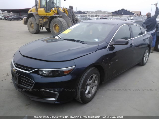 1G1ZB5ST3GF277196 - 2016 CHEVROLET MALIBU LS BLUE photo 2