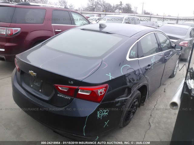 1G1ZB5ST3GF277196 - 2016 CHEVROLET MALIBU LS BLUE photo 4