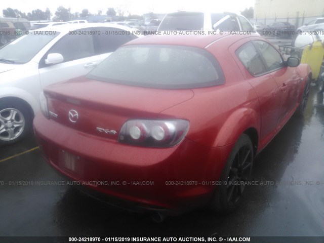 JM1FE17M290403095 - 2009 MAZDA RX8 RED photo 4