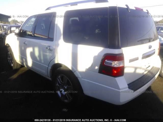 1FMJU2A57AEB60715 - 2010 FORD EXPEDITION LIMITED WHITE photo 3