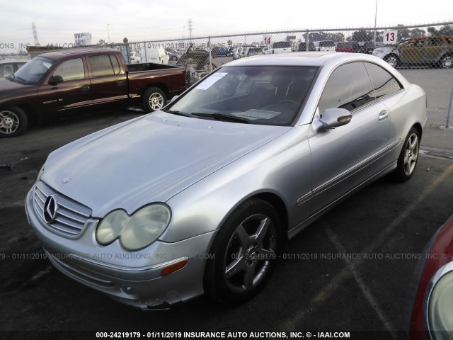 WDBTJ65J35F126905 - 2005 MERCEDES-BENZ CLK 320C GRAY photo 2