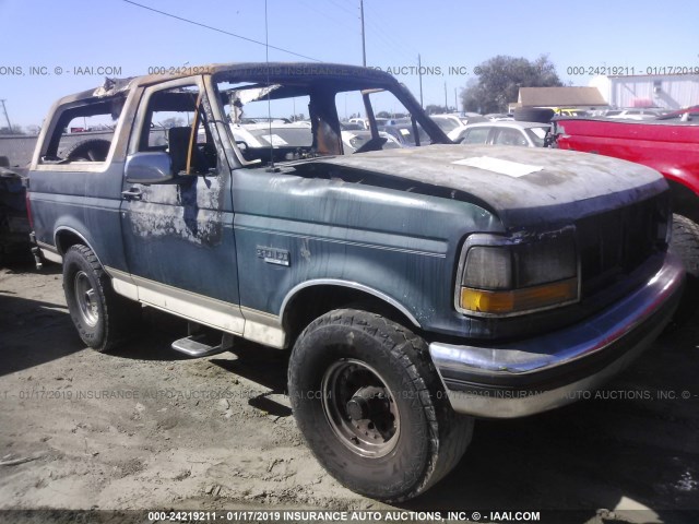 1FMEU15H7PLA23777 - 1993 FORD BRONCO U100 GREEN photo 1