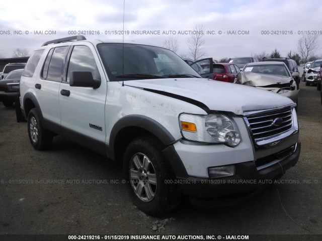 1FMEU63E26UB31657 - 2006 FORD EXPLORER XLT WHITE photo 1