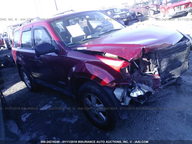 1FMCU02Z78KA95584 - 2008 FORD ESCAPE XLS RED photo 1