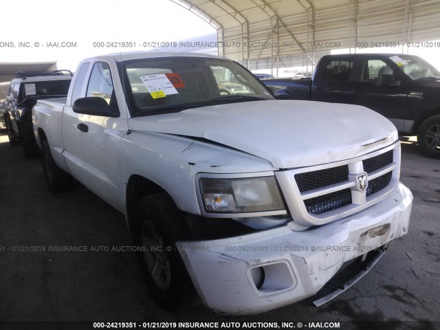 1D7CE3BK9AS139912 - 2010 DODGE DAKOTA SXT WHITE photo 1