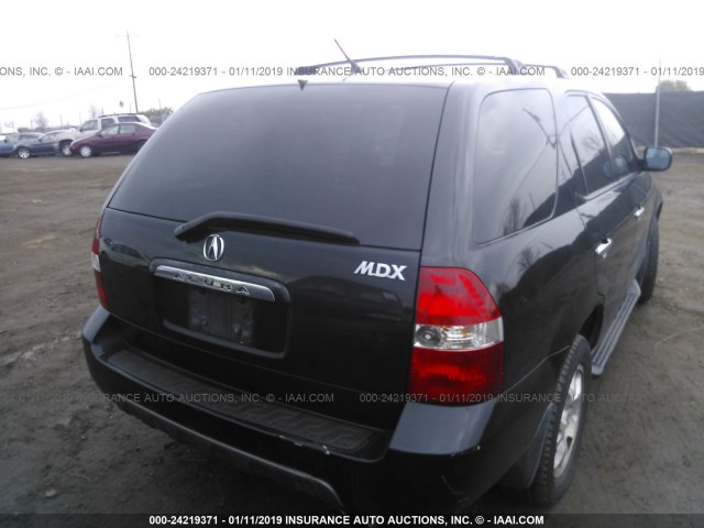 2HNYD18682H547399 - 2002 ACURA MDX TOURING BLACK photo 4