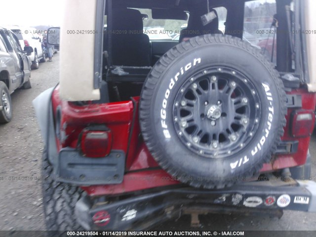 1J4FA39S45P368901 - 2005 JEEP WRANGLER X RED photo 6