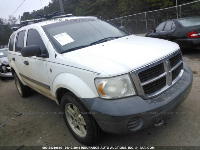 1D8HB38N18F141152 - 2008 DODGE DURANGO SXT WHITE photo 1