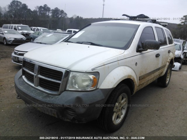 1D8HB38N18F141152 - 2008 DODGE DURANGO SXT WHITE photo 6