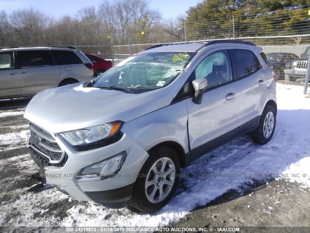 MAJ3P1TE7JC164180 - 2018 FORD ECOSPORT SE SILVER photo 2