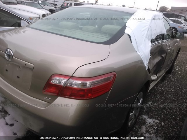 JTNBE46KX73008279 - 2007 TOYOTA CAMRY NEW GENERAT CE/LE/XLE/SE GOLD photo 4