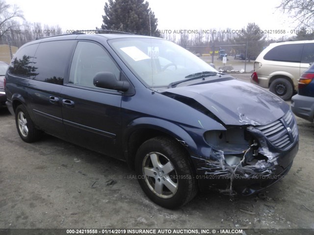 2D4GP44L17R332828 - 2007 DODGE GRAND CARAVAN SXT Dark Blue photo 1