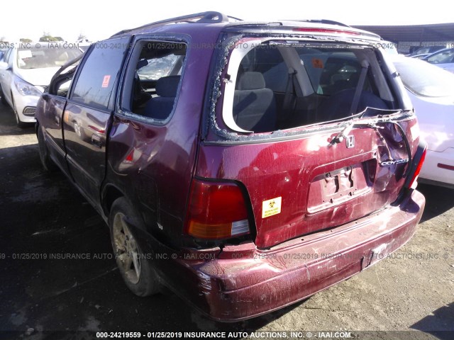 JHMRA1860SC012698 - 1995 HONDA ODYSSEY LX/EX RED photo 3