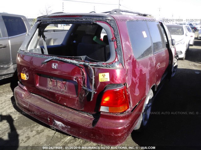 JHMRA1860SC012698 - 1995 HONDA ODYSSEY LX/EX RED photo 4