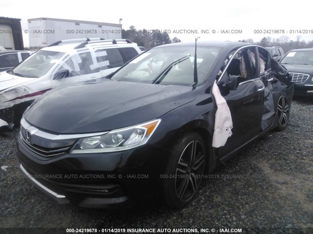 1HGCR2E51HA061609 - 2017 HONDA ACCORD SPORT BLACK photo 2