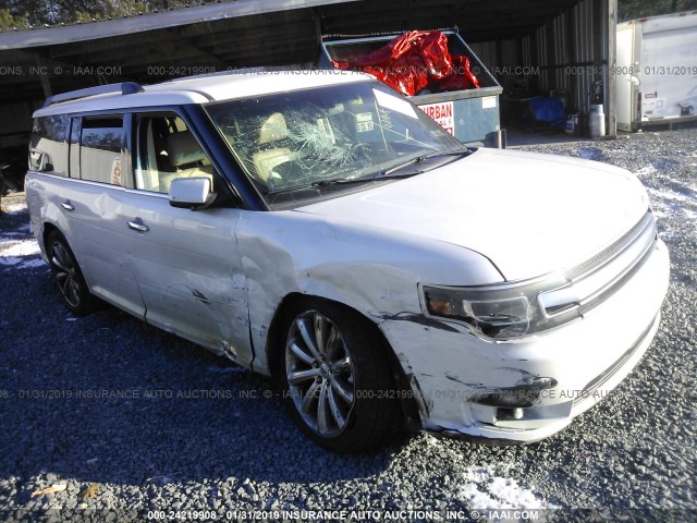 2FMHK6DT7EBD22964 - 2014 FORD FLEX LIMITED WHITE photo 1