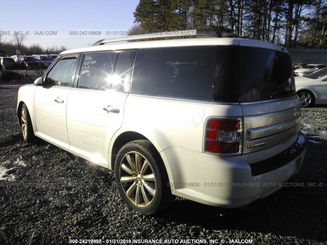 2FMHK6DT7EBD22964 - 2014 FORD FLEX LIMITED WHITE photo 3