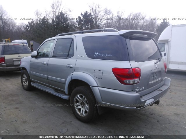 5TDBT48A36S271127 - 2006 TOYOTA SEQUOIA LIMITED SILVER photo 3