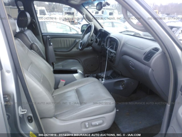 5TDBT48A36S271127 - 2006 TOYOTA SEQUOIA LIMITED SILVER photo 5