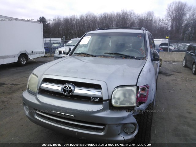 5TDBT48A36S271127 - 2006 TOYOTA SEQUOIA LIMITED SILVER photo 6