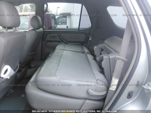 5TDBT48A36S271127 - 2006 TOYOTA SEQUOIA LIMITED SILVER photo 8