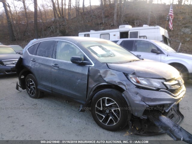 5J6RM4H49GL103494 - 2016 HONDA CR-V SE GRAY photo 1